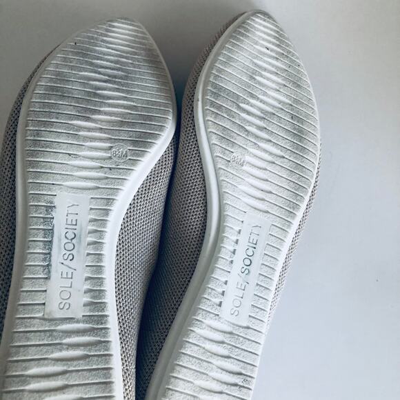 Sole Society 'Dianella' Women's 8.5 Glitter Slip On Pointed Toe Knit Flat - Picture 6 of 9